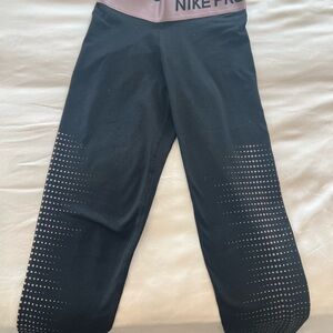Nike Kids Black and Gray Leggings